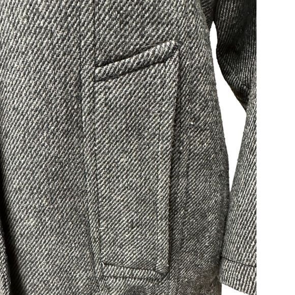 Anthropologie BB Dakota Women's Black Tweed Short Wool Blend Jacket Size M Warm - Picture 7 of 11